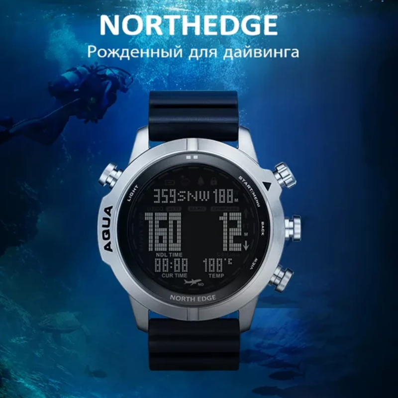 Altimeter Compass Watch - 노스 엣지 남성용 전문 다이빙 컴퓨터