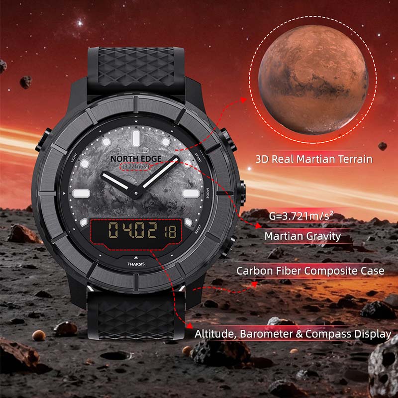 노스 엣지 타르시스 남성용 아웃도어 스포츠 시계, 3D - Altimeter Compass Watch 리뷰 및 가격