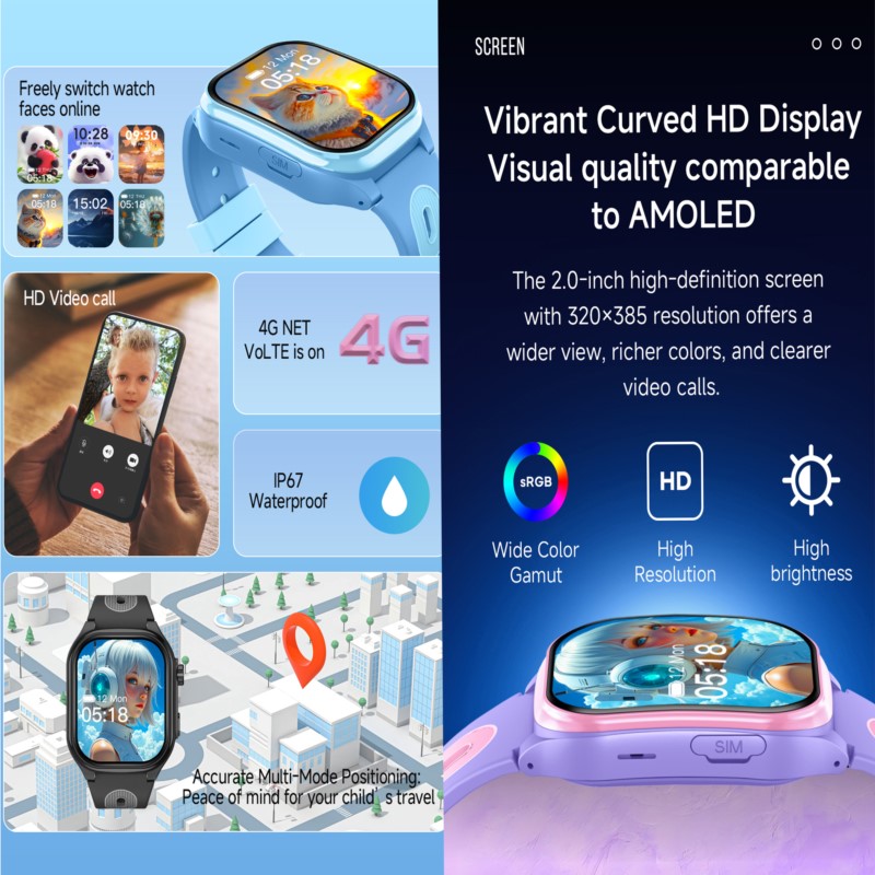 4G 스마트워치 키즈 2.0인치 HD 화면 2+16GB - Smartwatch Watches For Kids With Gps 리뷰 및 가격
