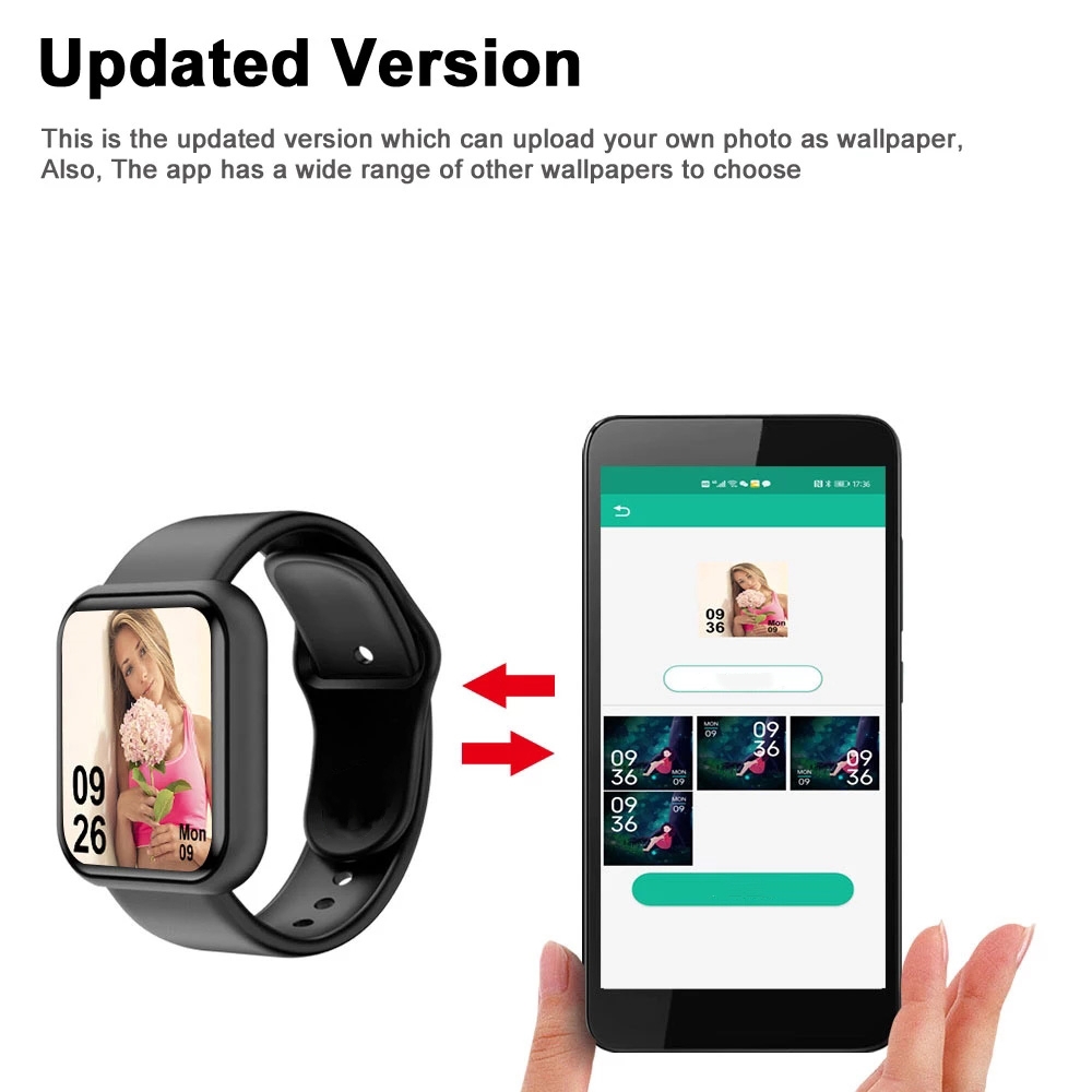 스마트 워치 남녀공용 스포츠 모드 음악 제어 칼로리 거 - Smartwatch Watches Price 리뷰 및 가격