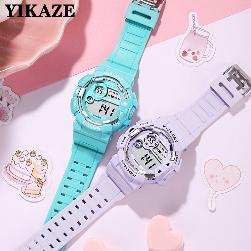 YIKAZE 어린이 시계 패션 빛나는 방수 알람 시계  - Smartwatch Digital Watches For Kid Girl 리뷰 및 가격