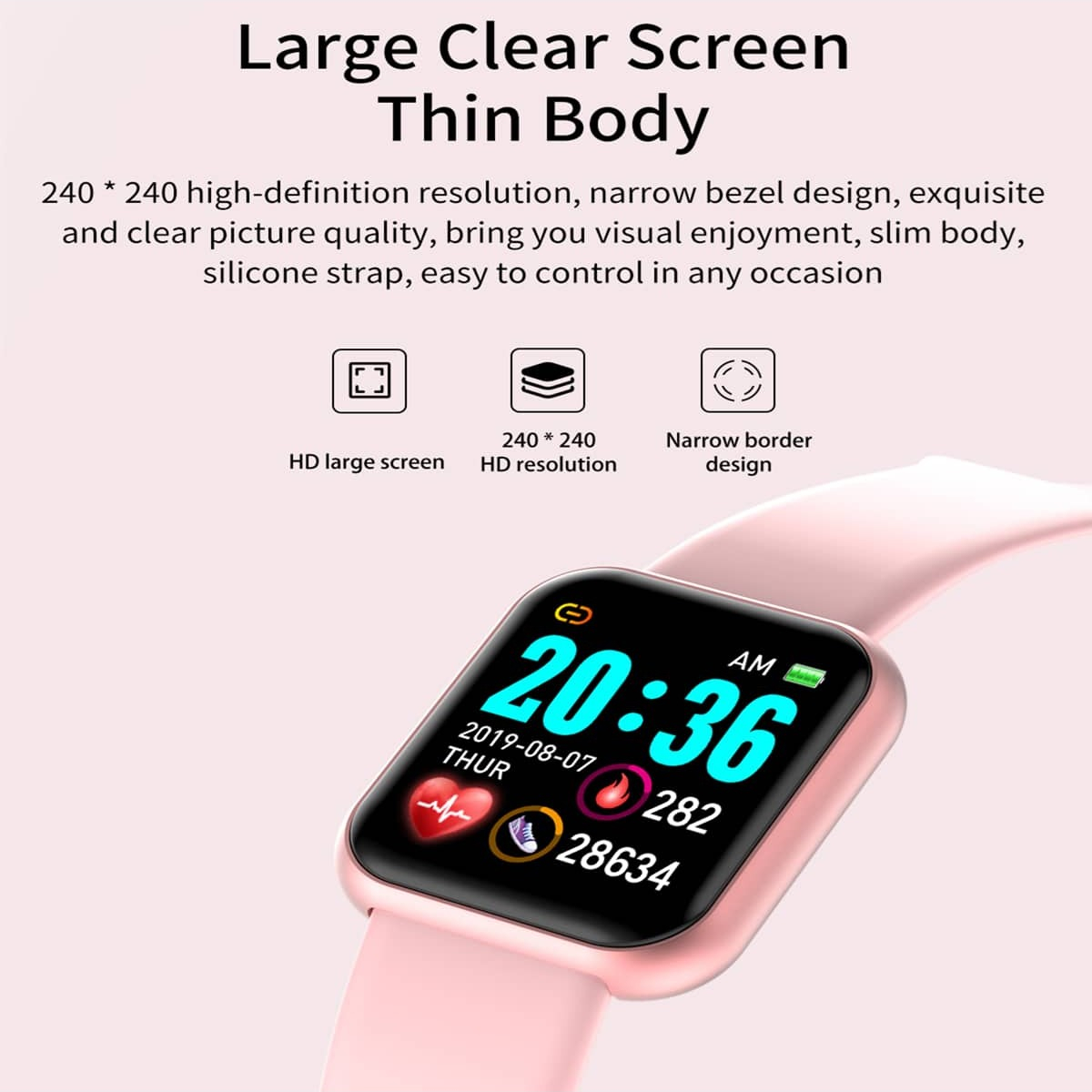 스마트 워치 메시지 알림 음악 제어 칼로리 거리 피트니 - Smartwatch Watches For Kids 리뷰 및 가격