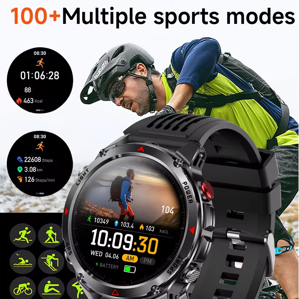 군용 야외 GPS 위치추적 스마트워치 남성용 HD AM - Altimeter Compass Watch 리뷰 및 가격
