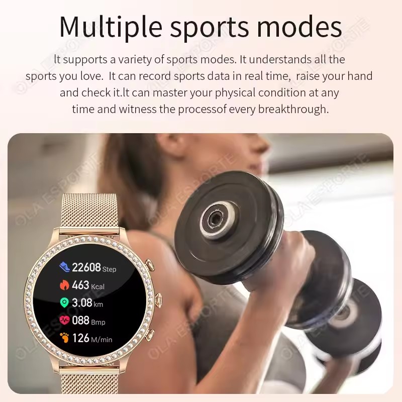 세련된 여성용 스마트워치, 블루투스 통화 기능, 알림, - Watches Ladies Smartwatch 리뷰 및 가격